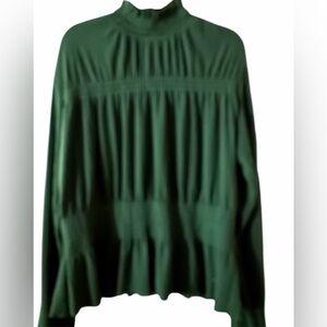 NWT Karl Lagerfeld Elegant Green Blouse that goes from work to cocktails